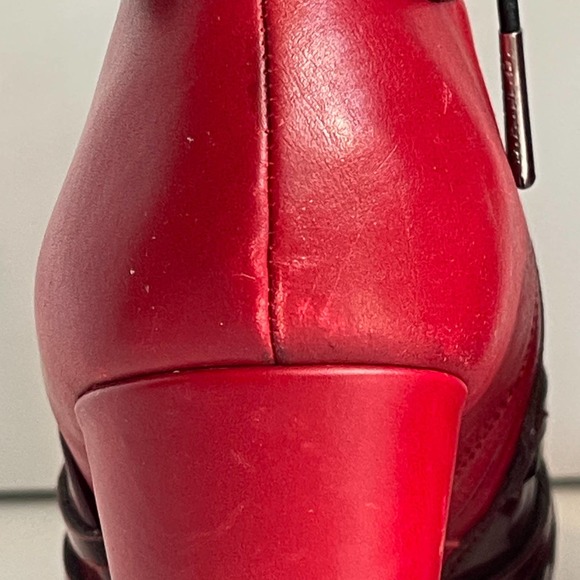 L.A.M.B. Gwen Stefani Red Ombré Martini Boots Size 9 - Picture 14 of 15